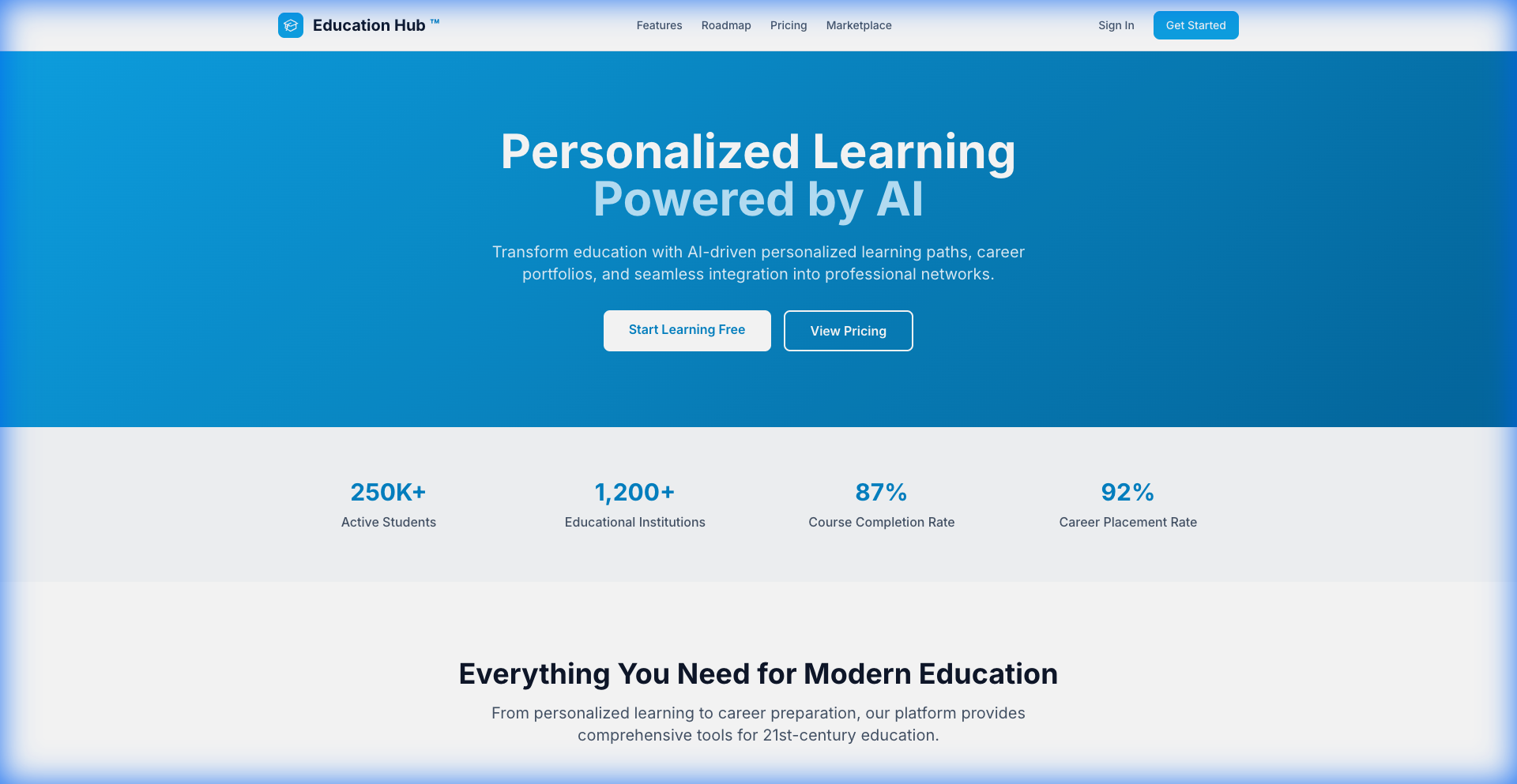 Education Hub Dashboard